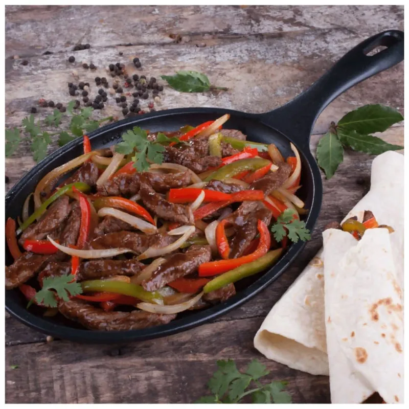VICTORIA - Sartén fajita Victoria de hierro fundido esmaltado