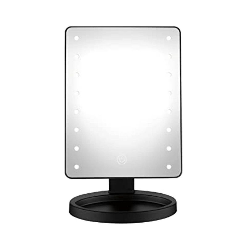 MAGIC - Espejo De Maquillaje Con Luz Led Rectangular - NEGRO