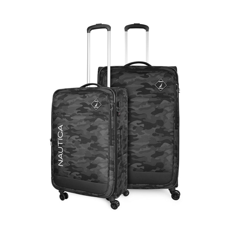 NAUTICA - Pack 2 maletas de tela M+L Barham negra NAUTICA