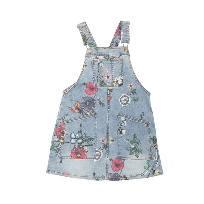 PILLIN - Vestido Mezclilla Pillin Print Floreado Para Niña