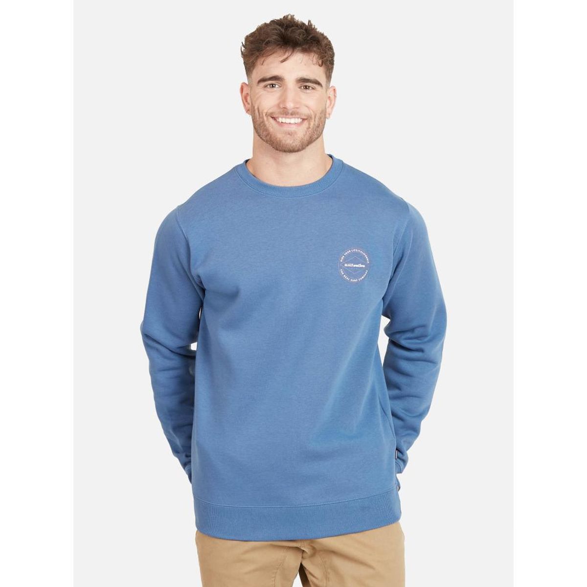 MAUI AND SONS - Poleron THE REAL SURF Hombre Azul Maui and Sons