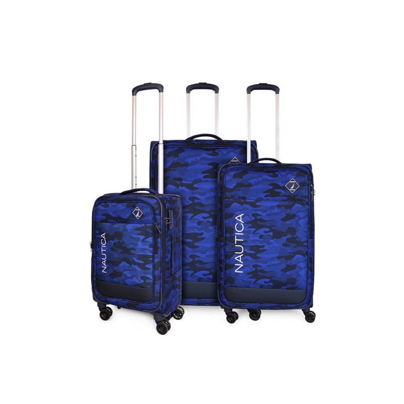 NAUTICA - Set 3 maletas de tela Barham S+M+L azul NAUTICA