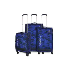 NAUTICA - Set 3 maletas de tela Barham S+M+L azul