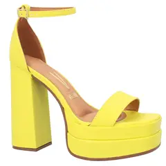 VIZZANO - Sandalia Taco Cuadrado Alta Amarillo