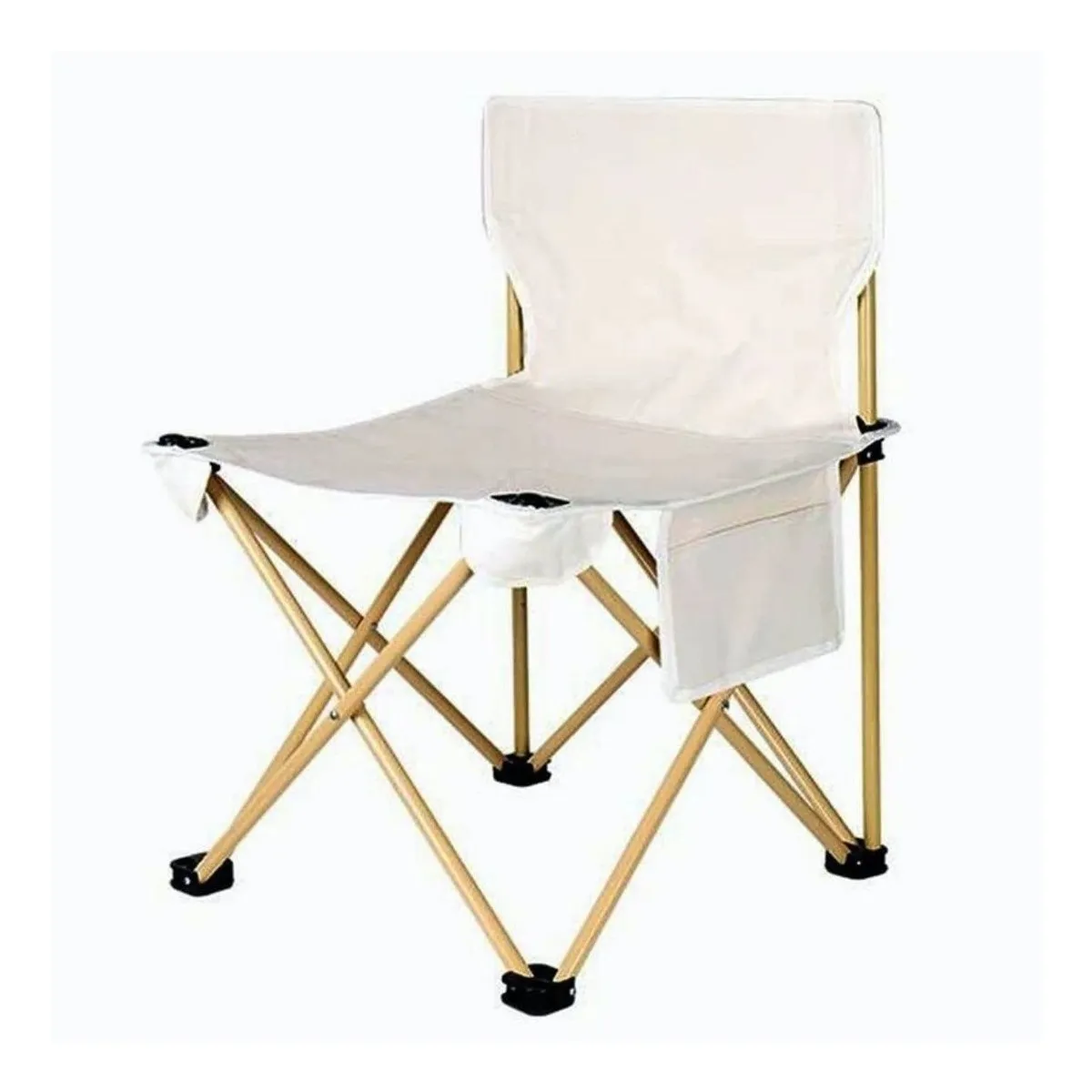BJ HOGAR - Sillas Plegables Camping Asiento Silla De Pesca Beige