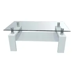 OEM - Mesa de centro vidrio templado 90* 50 /T-30 BLANCA