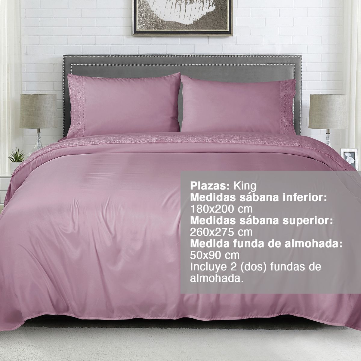 INSPIRACCI - Sabana broderie King