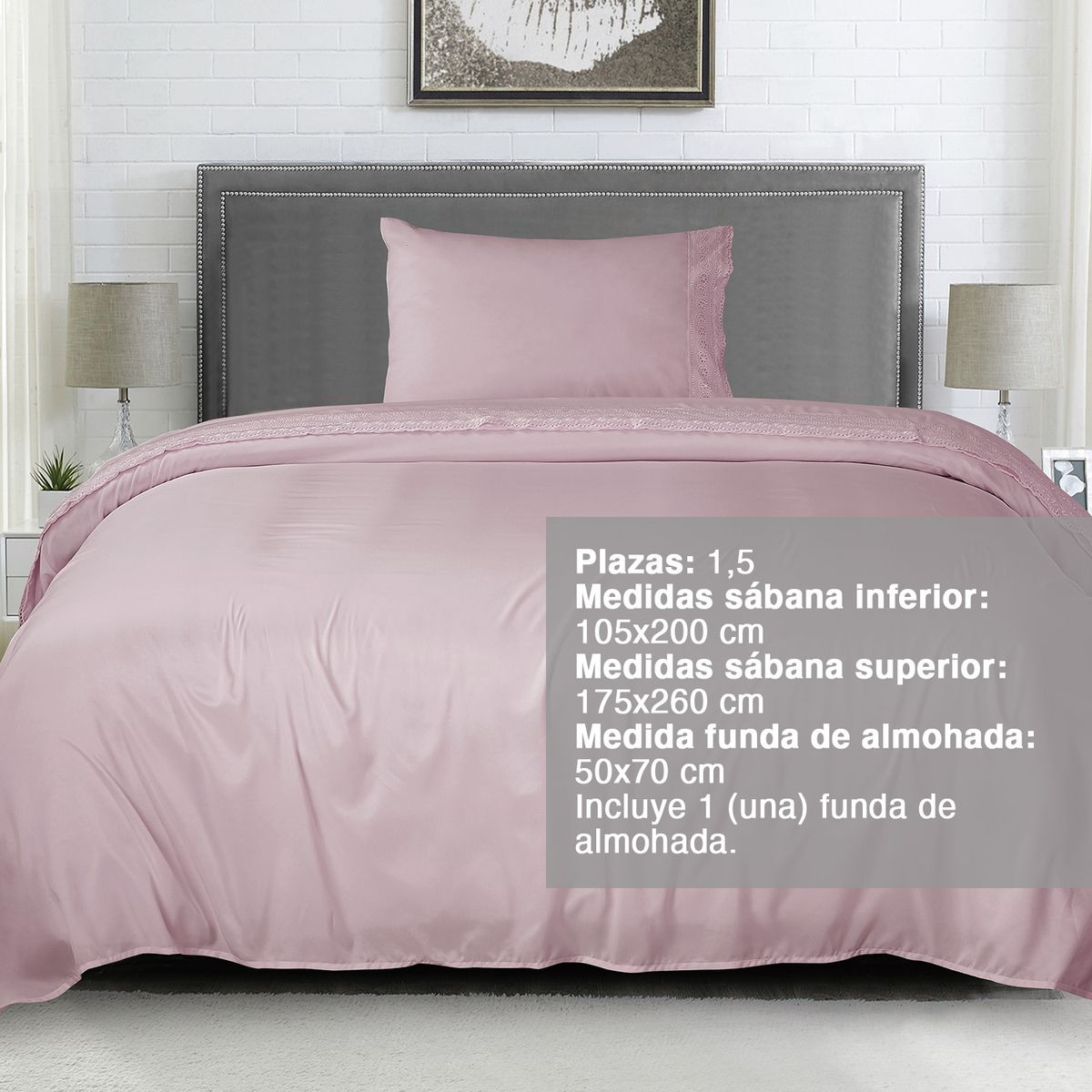 INSPIRACCI - Sabana broderie 1,5 p