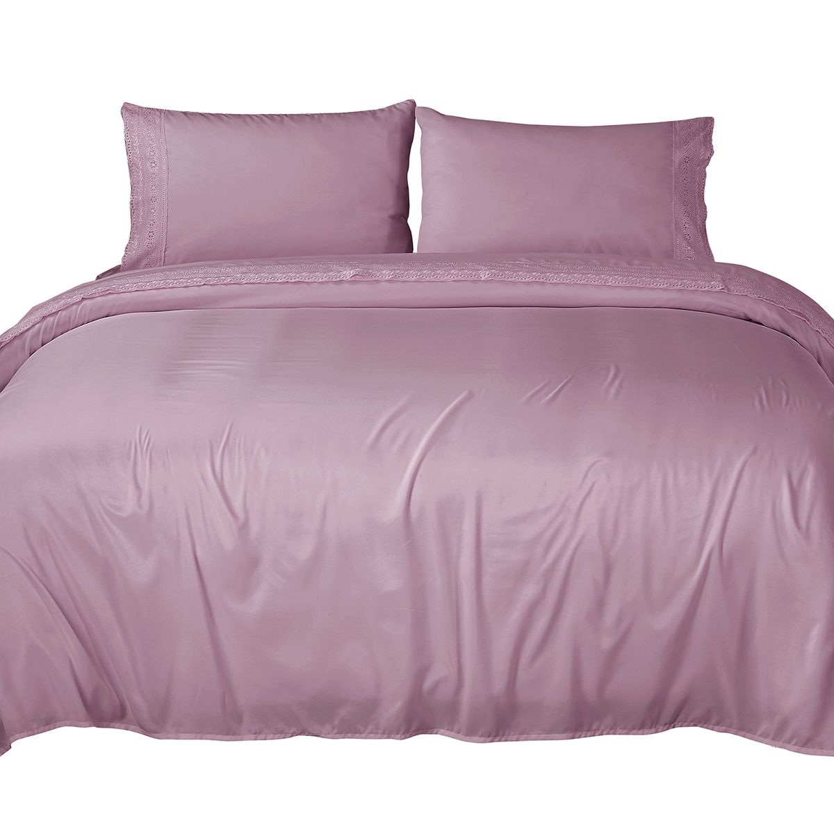 INSPIRACCI - Sábana Broderie 2 Plazas Lila