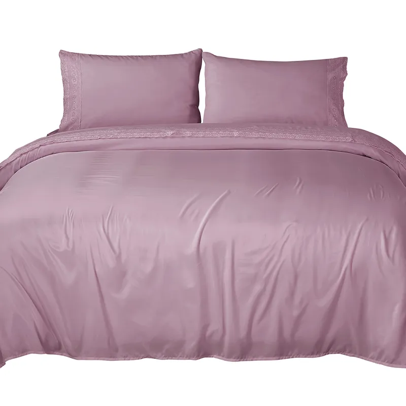 INSPIRACCI - Sábana Broderie 2 Plazas Lila