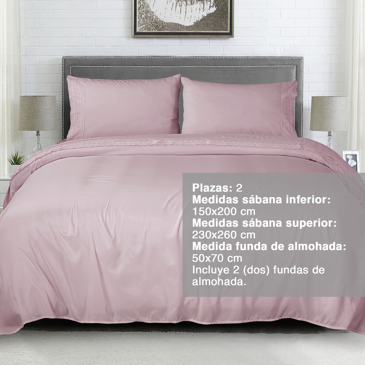 INSPIRACCI - Sabana broderie 2 p