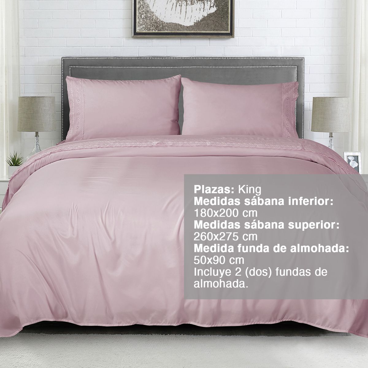 INSPIRACCI - Sabana broderie King