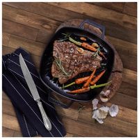 Sarten hierro fundido esmaltado doble asa grill 25 cm