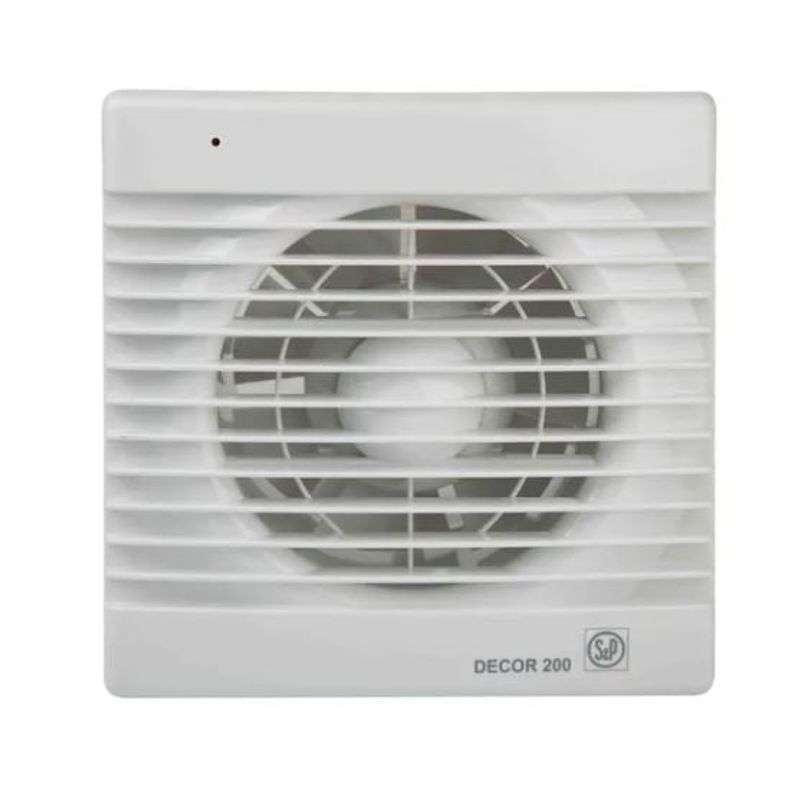 S & P - Extractor De Aire Para Baño Con Temporizador Decor-200 Cr