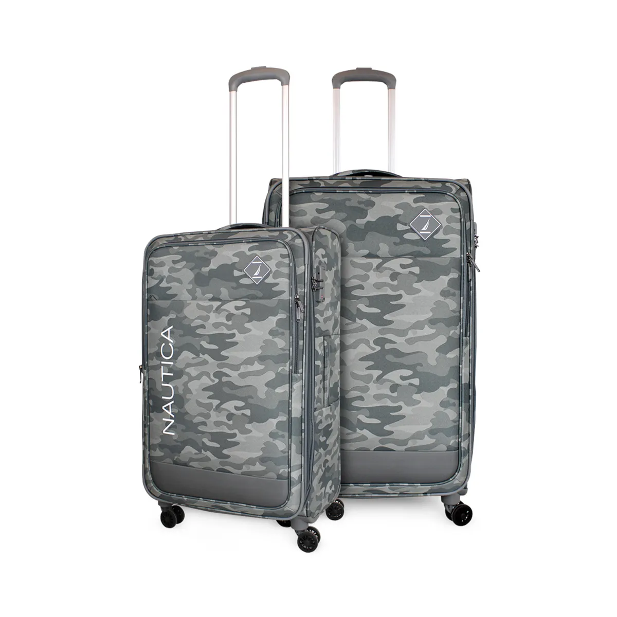 NAUTICA - Pack 2 maletas blanda de tela M+L Barham gris NAUTICA
