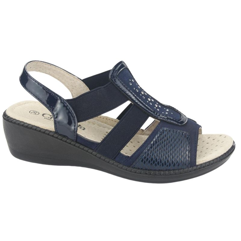 CHALADA - Sandalia Mujer Azul Marino Casual Chalada Lupe-4