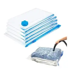 GENERICO - Pack 12 Bolsas Al Vacio Comprimir Ropa Ahorra Espacio 50x60