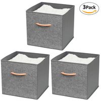 Pack 3 Cubos Organizadores Plegable De Tela Closet Ropa Varios Acces.