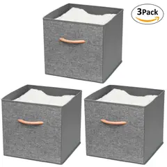 CARRY ALL - Pack 3 Cubos Organizadores Plegable De Tela Closet Ropa Varios Acces.