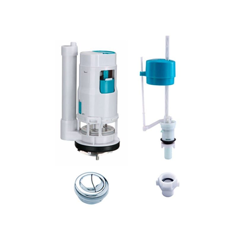 GENERICO - Kit Valvula Completo Para Estanque Con Botón Wc Fitting Y395