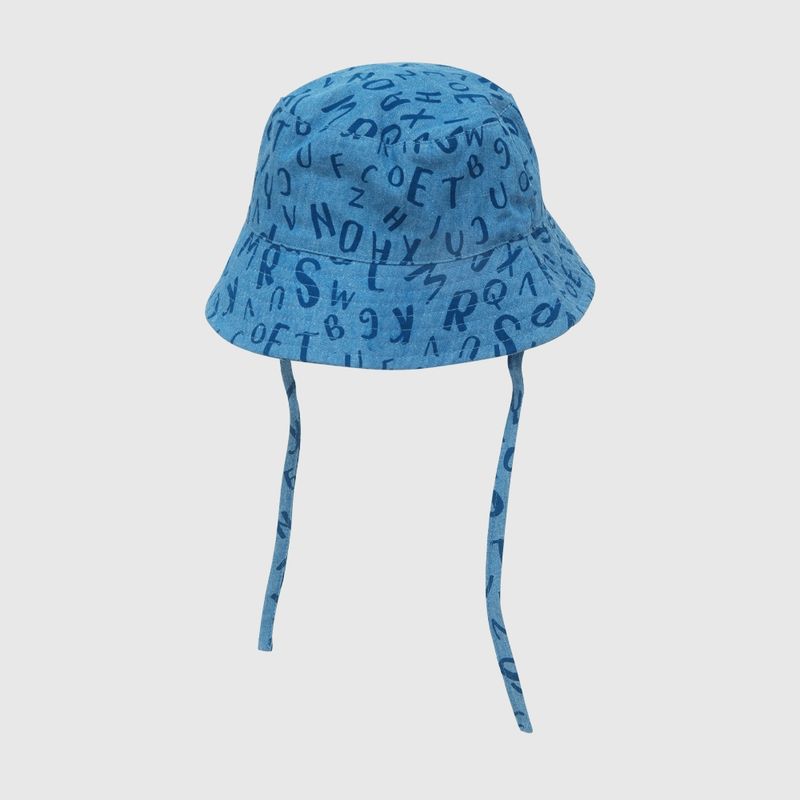 COLLOKY - Sombrero de bebe niño mezclilla estampada azul (3 a 24 meses)