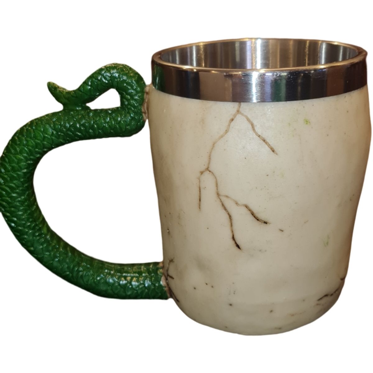 GENERICO - Schopero Tazón Mug Calavera Serpiente Aluminio 700cc