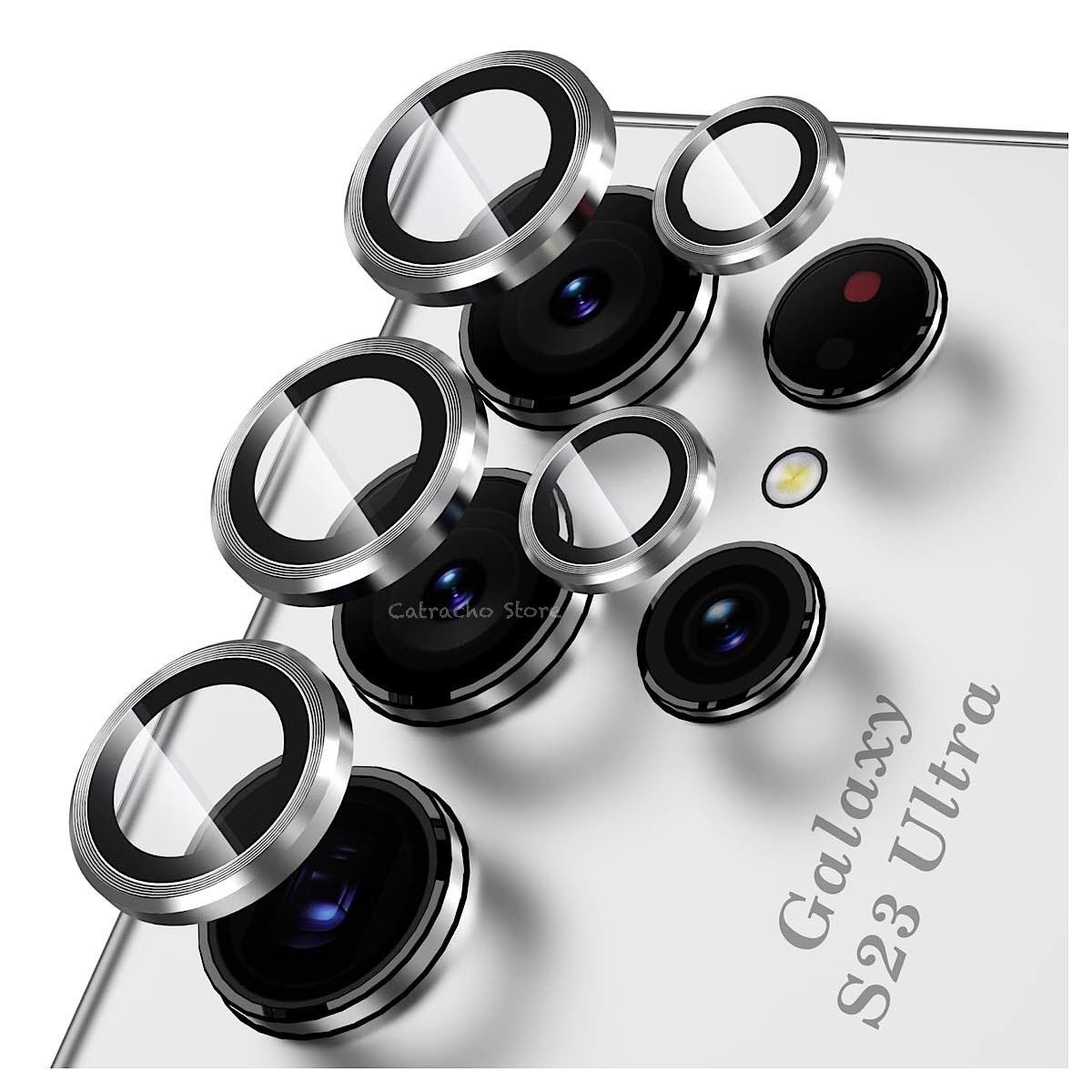 GENERICO - Protector De Lentes Para Samsung S23 Ultra - Silver