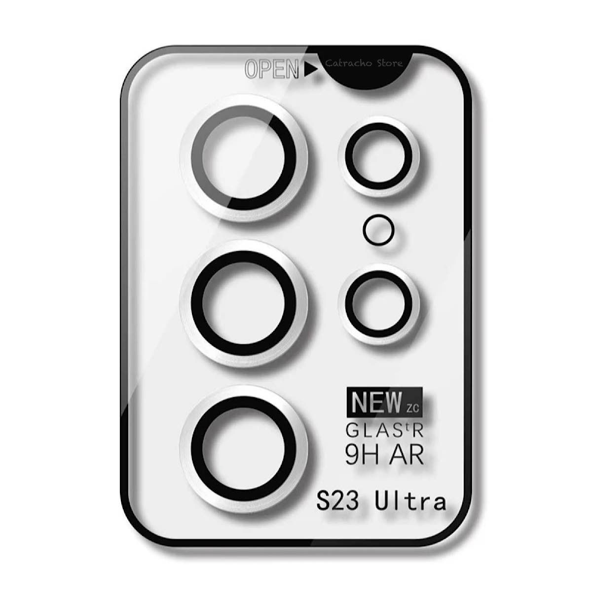 GENERICO - Protector De Lentes Para Samsung S23 Ultra - Silver