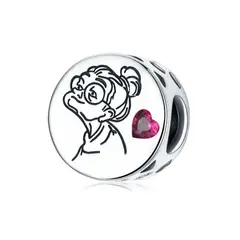 SILVER HEART - Charm Abuela y Corazón en Plata Fina 925