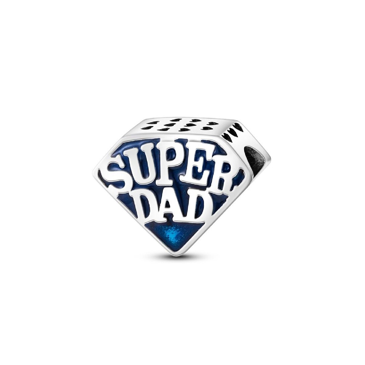 SILVER HEART - Charm Super Dad en Plata Fina 925 SILVER HEART