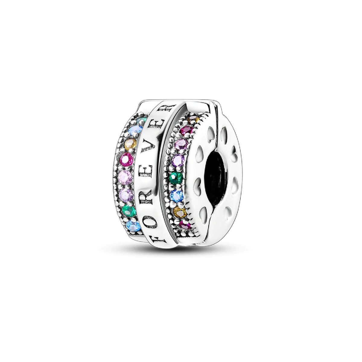 SILVER HEART - Charm Broche Clip Forever en Plata Fina 925 SILVER HEART