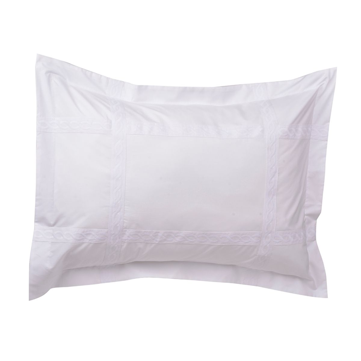 NINA HERRERA - Funda Básica Trenza Blanco 220 Hilos 50x70cm