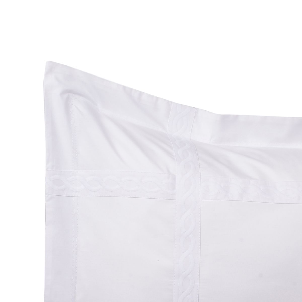 NINA HERRERA - Funda Básica Trenza Blanco 220 Hilos 50x70cm