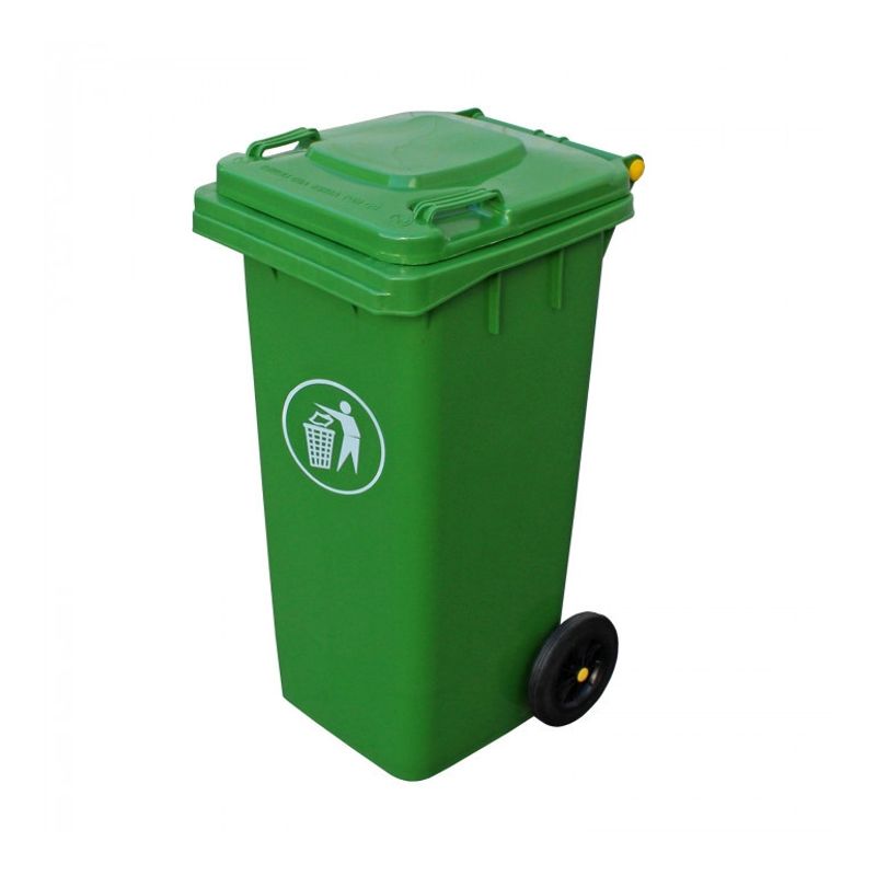 GENERICO - CONTENEDOR DE BASURA 120LTS VERDE