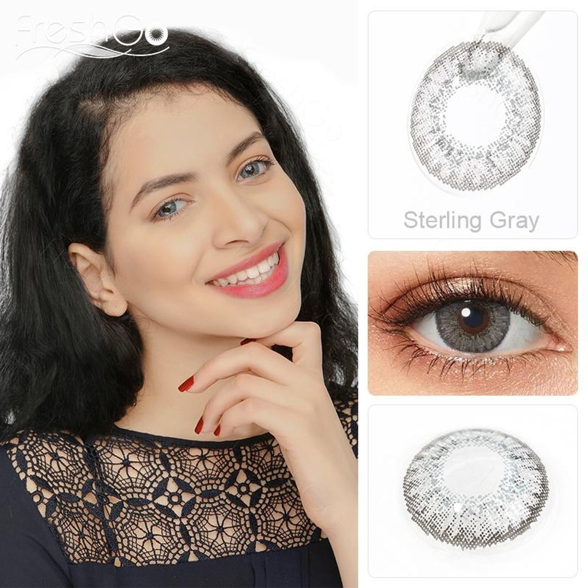 FRESHGO - Lentes de contacto FreshGo 3 tone - Sterling gray