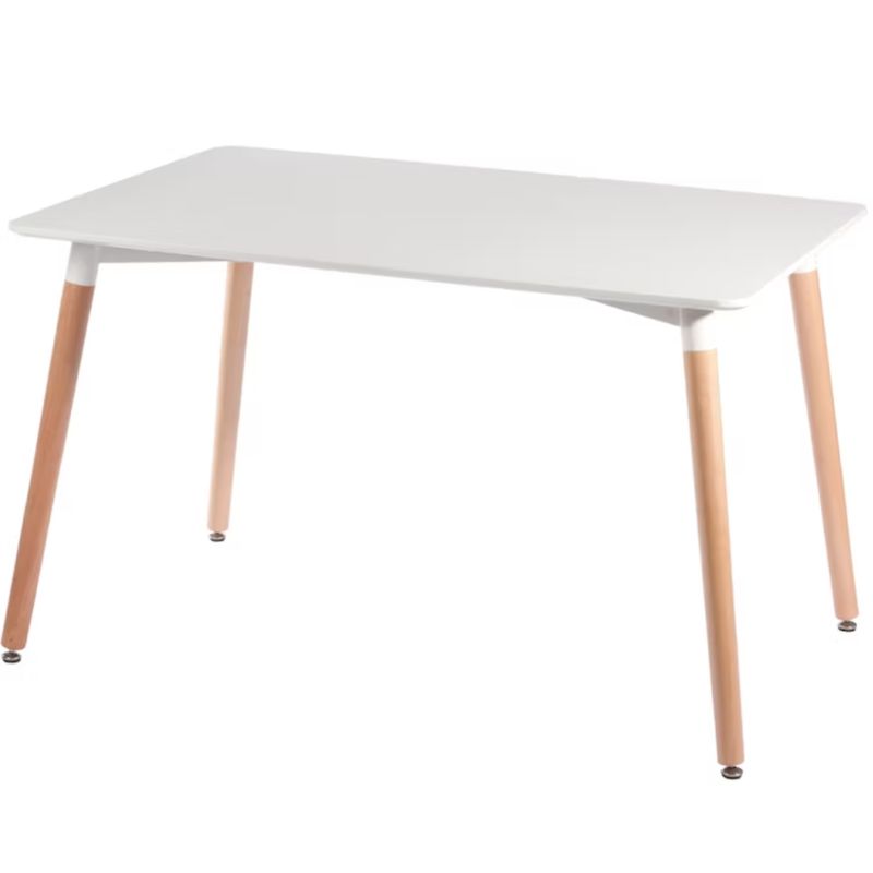 GENERICO - Mesa Rectangular Blanca Melamina Enchapado