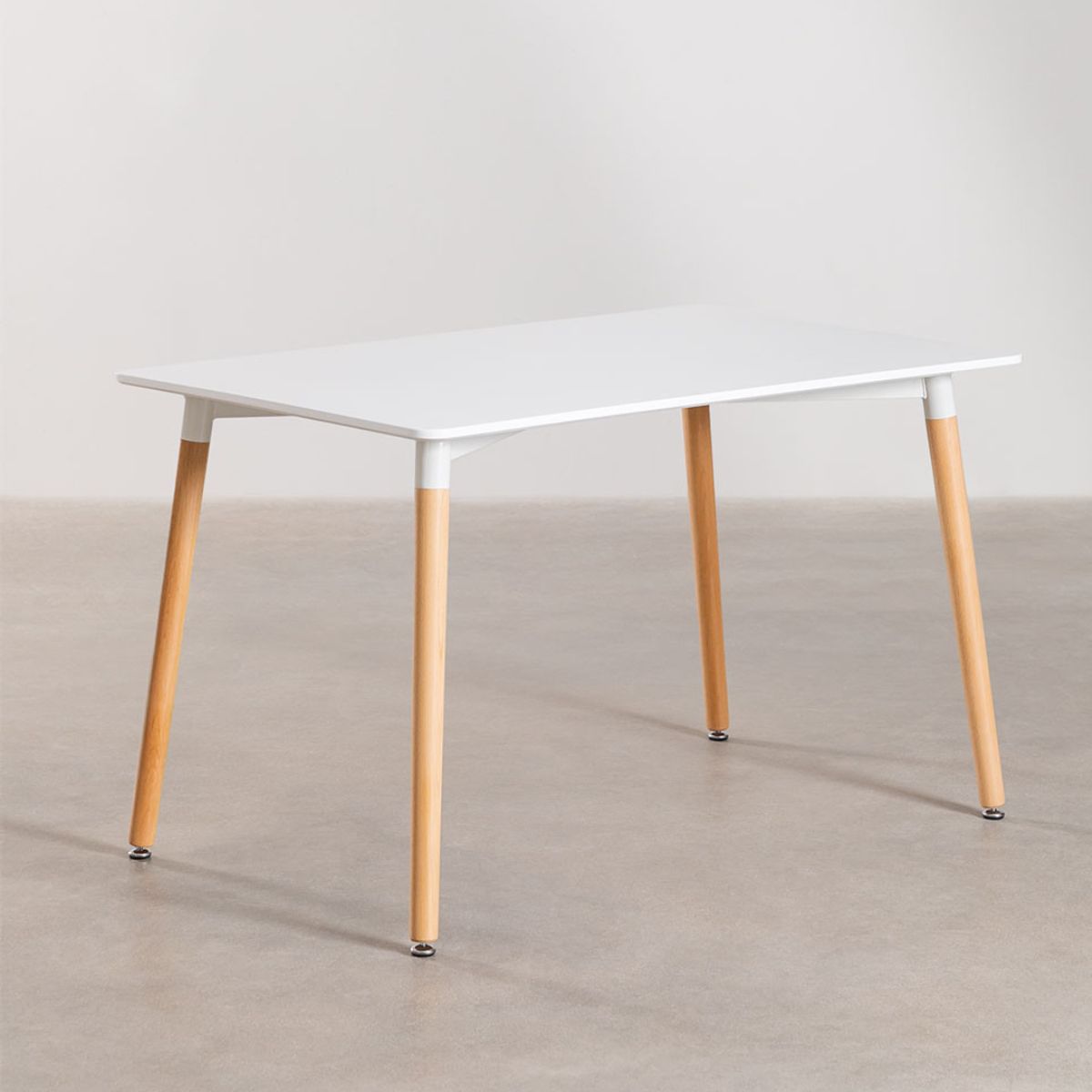 GENERICO - Mesa Rectangular Blanca Melamina Enchapado