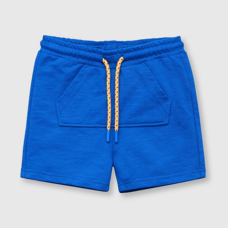 COLLOKY - Bermuda de bebe niño con bolsillo azul (3 a 36 meses)