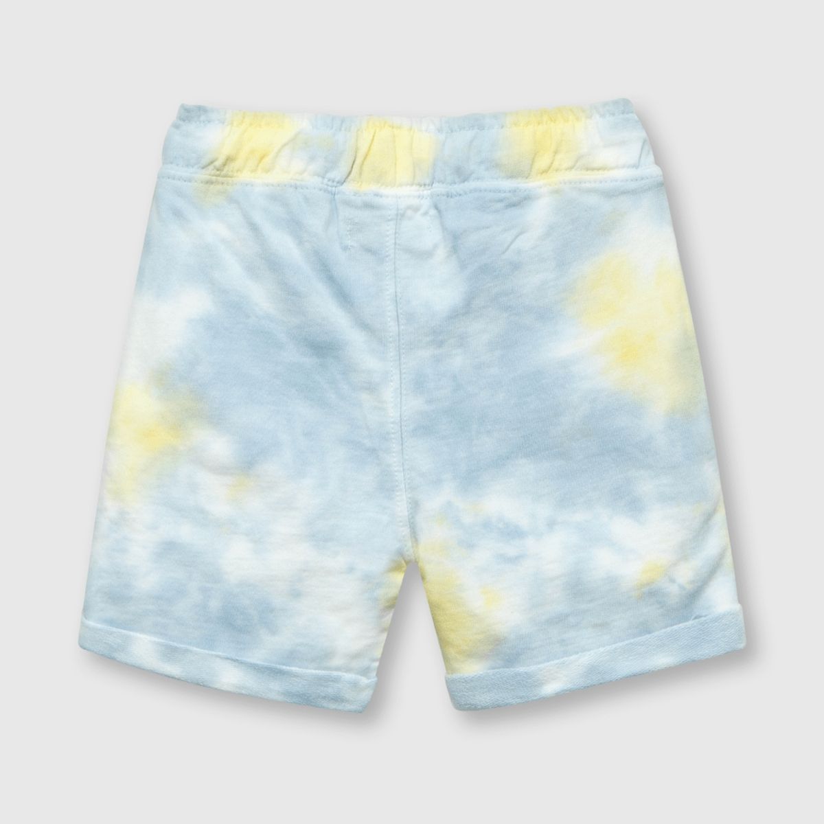 COLLOKY - Bermuda de bebe niño tie dyed amarillo (3 a 36 meses)