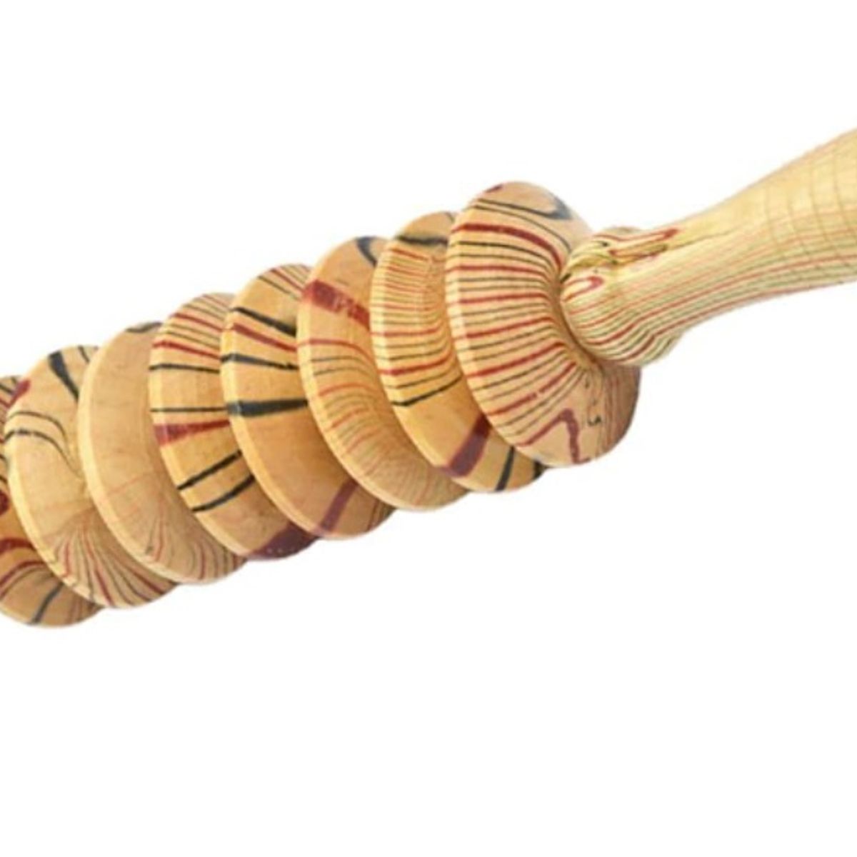 GENERICO - Masajeador Madera Rodillo Ruedas