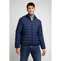 PERRY ELLIS - Parka ligera acolchada azul