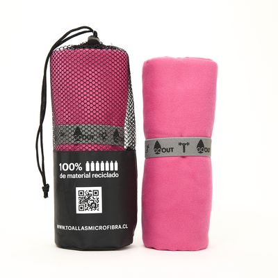 Imagen 2 del producto Toalla de microfibra100% material reciclado tamaño L Fucsia