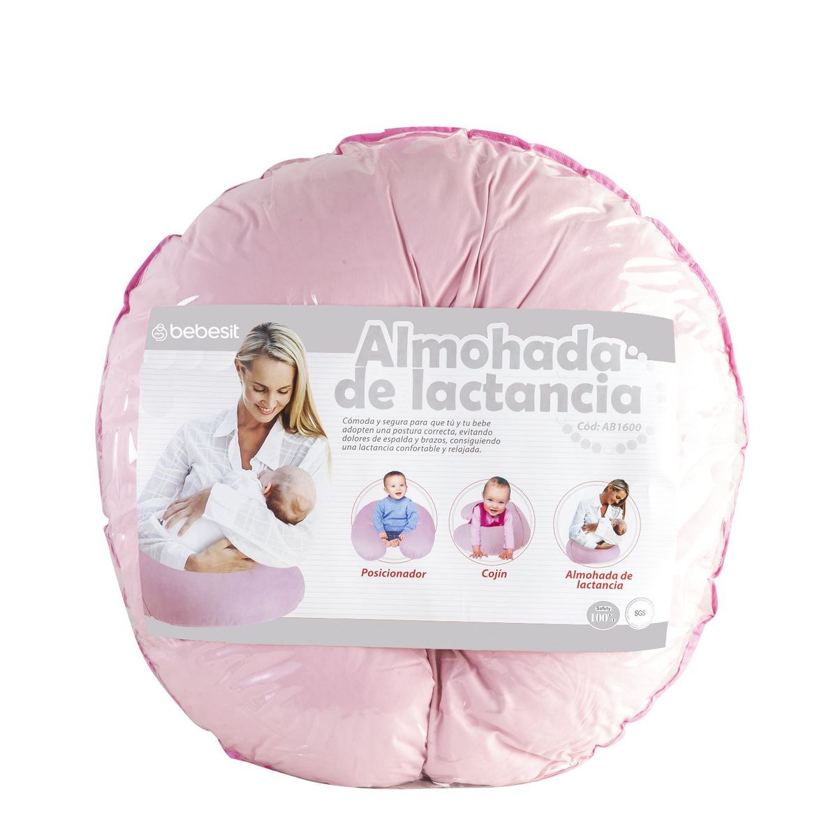 BEBESIT - Cojin de Lactancia Rosa Bebesit