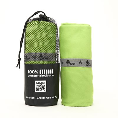 Imagen 2 del producto Toalla de microfibra100% material reciclado L verde