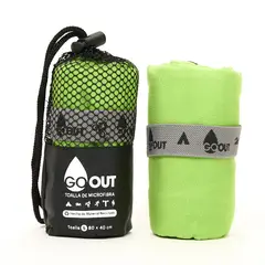 GO OUT - Toalla de microfibra 100% material reciclado S Verde