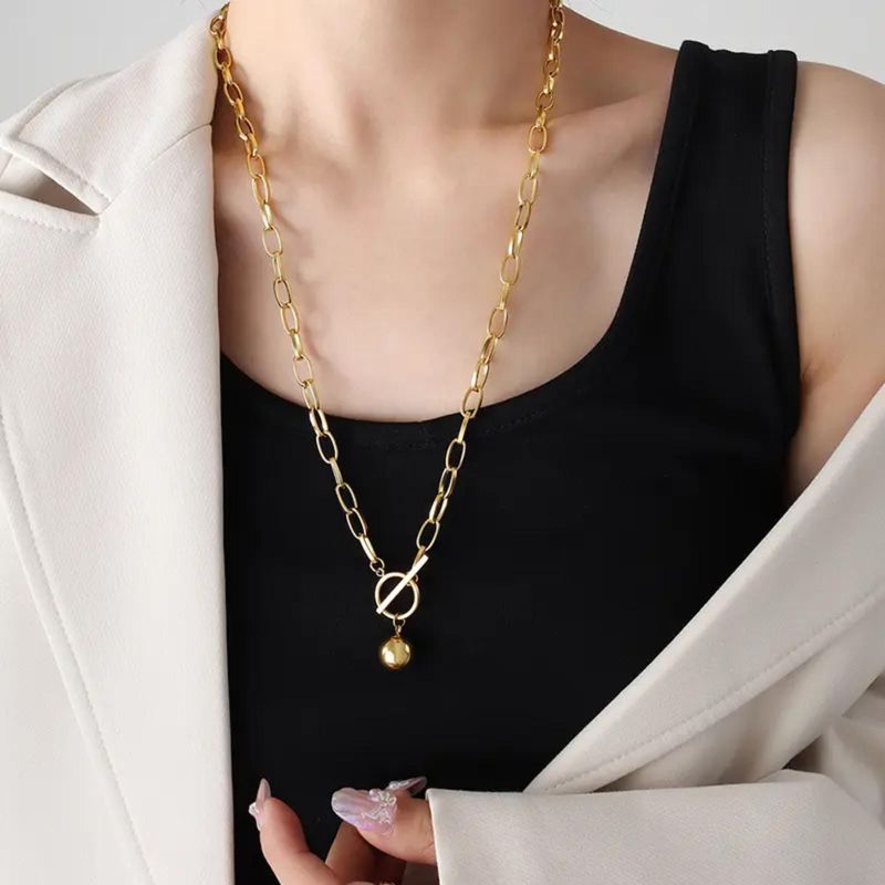 GENERICO - COLLAR MUJER BAÑADO EN ORO 18K MODELO VALENTINA