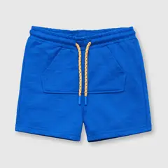 COLLOKY - Bermuda de bebe niño con bolsillo azul (3 a 36 meses)