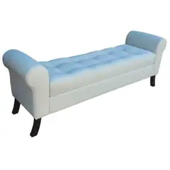 GENERICO - Banqueta Baúl Alejandria Color Crudo Tamaño King 170x45x60cm
