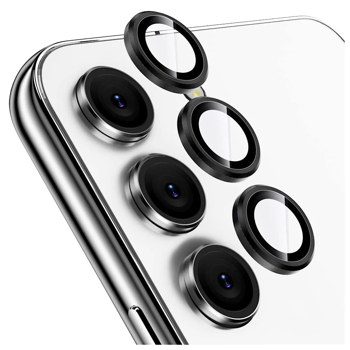 GENERICO - Protector De Camara Para Samsung S23-S23 Plus - Negro