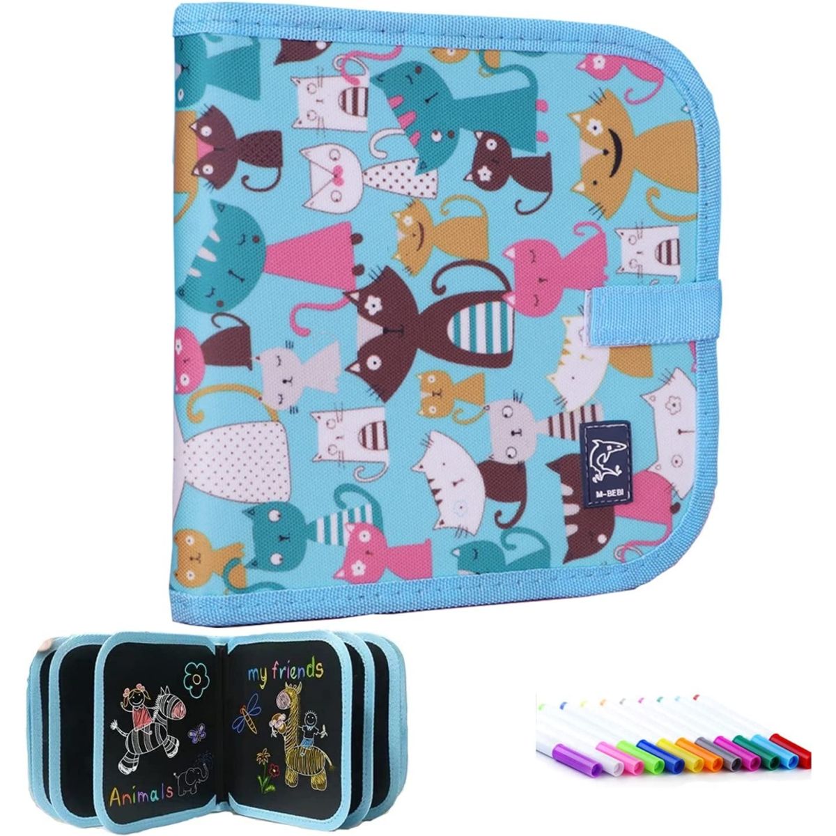 ZG STORE - Tabla de Dibujo Portátil Pizarra Grafiti Borrable y Lápices